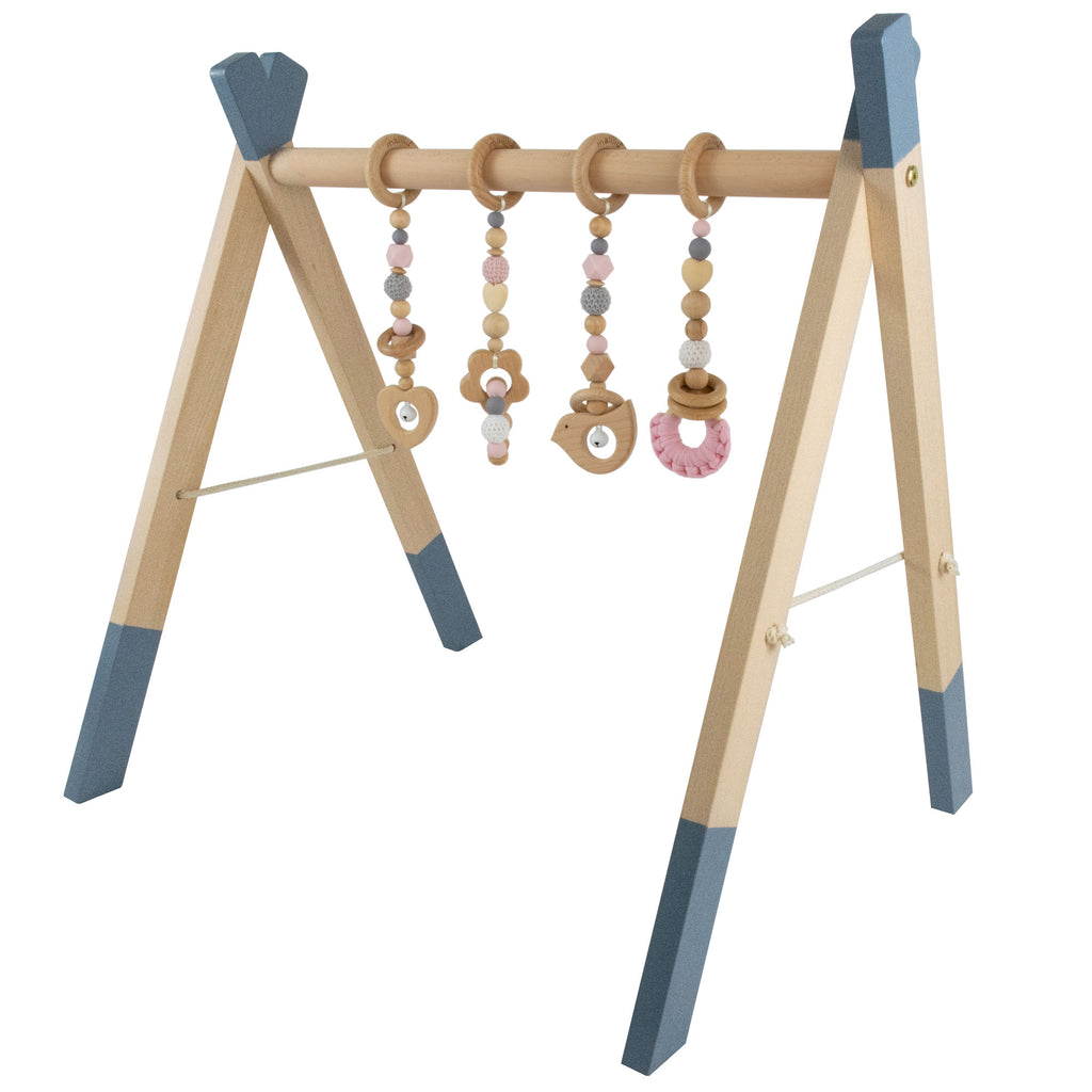 LEA *rosa* Spielbogen / Trapez Anhänger-Set für Baby Gym - Mallilu