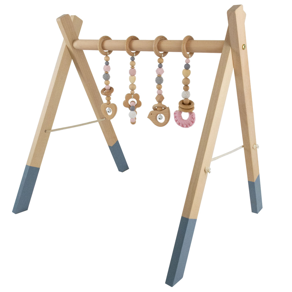 LEA *rosa* Spielbogen / Trapez Anhänger-Set für Baby Gym - Mallilu