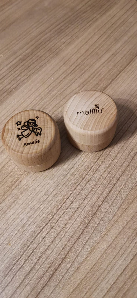 Milchzahndose Holz Personalisiert Zahnfee - Mallilu