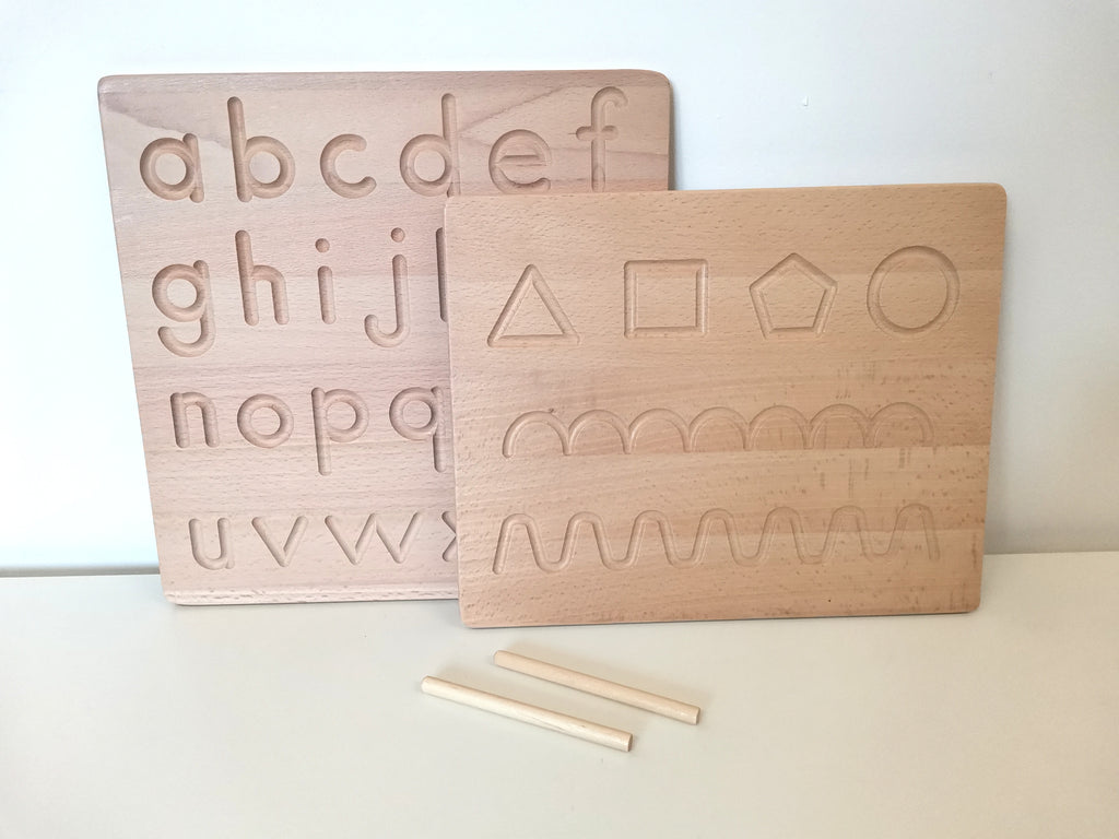 Montessori Set Buchstaben Tafel / ABC  und Zahlen Board Lernmittel aus Holz